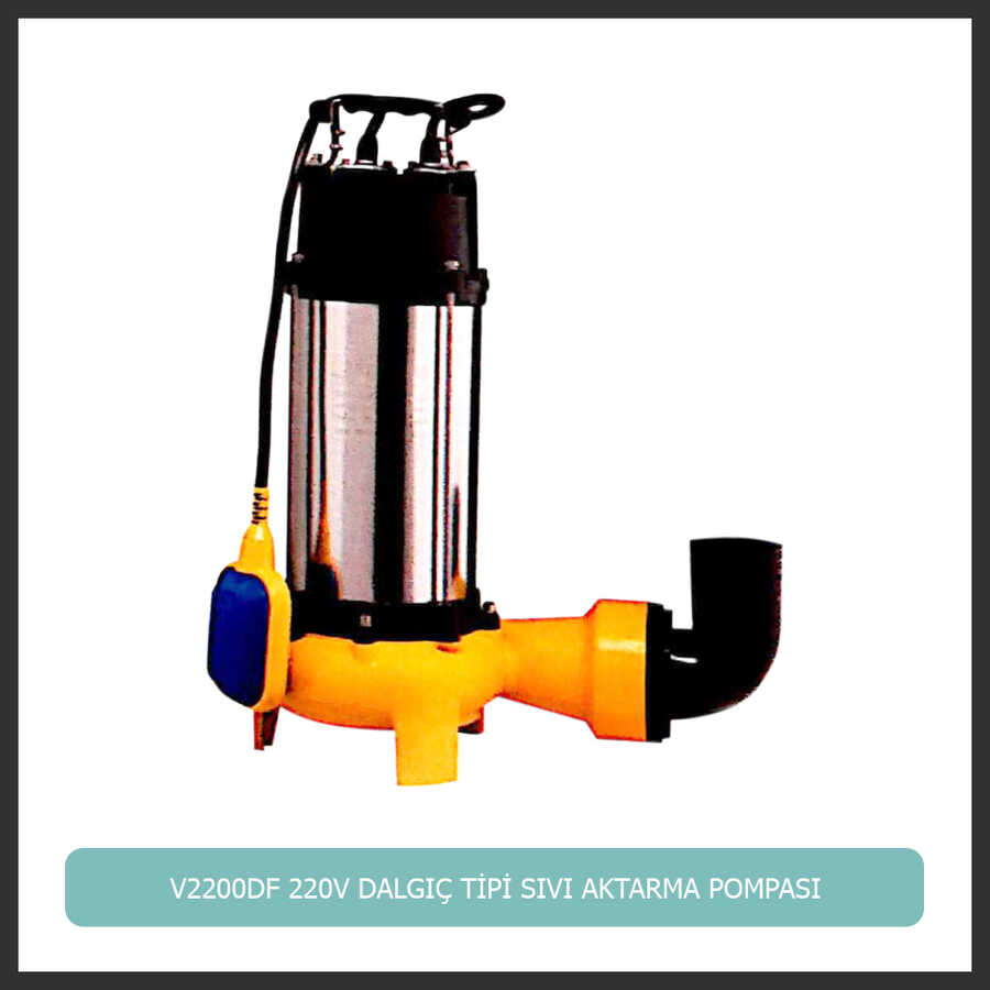 ATTLAS V2200D-F DÖKÜM GÖV. ATIK SU POMP. 3.5 HP -BIÇAKLI